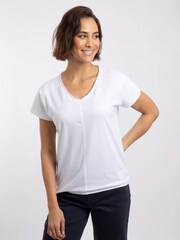 أبيض - Weird Fish Milne Jersey Dobby T-Shirt - صورة 1 من 7