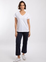 أبيض - Weird Fish Milne Jersey Dobby T-Shirt - صورة 3 من 7