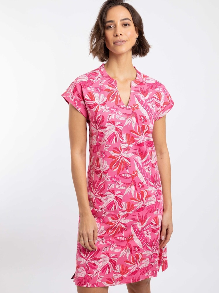 ピンク - Weird Fish Suffolks Printed Jersey Dress - 画像 1 / 7