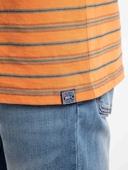 Weird Fish Orange Jefferson Textured Stripe T-Shirt - Image 5 of 7
