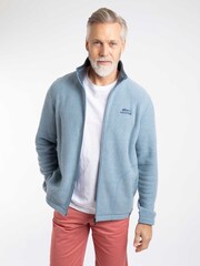 أزرق - سترة فليس بسحّاب كامل بتصميم شبكي Shires من Weird Fish - صورة 1 من 7