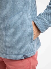 أزرق - سترة فليس بسحّاب كامل بتصميم شبكي Shires من Weird Fish - صورة 2 من 7