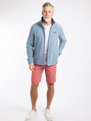 أزرق - سترة فليس بسحّاب كامل بتصميم شبكي Shires من Weird Fish - صورة 4 من 7