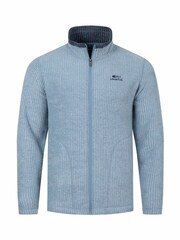 أزرق - سترة فليس بسحّاب كامل بتصميم شبكي Shires من Weird Fish - صورة 6 من 7