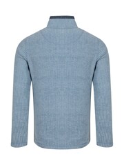 أزرق - سترة فليس بسحّاب كامل بتصميم شبكي Shires من Weird Fish - صورة 7 من 7