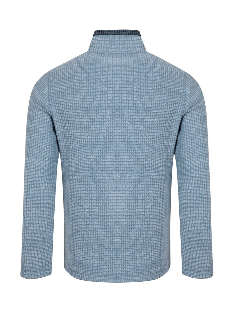 أزرق - سترة فليس بسحّاب كامل بتصميم شبكي Shires من Weird Fish - صورة 7 من 7