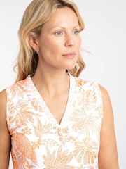 Weird Fish Orange Nonno Printed Jersey Vest - Image 4 of 7