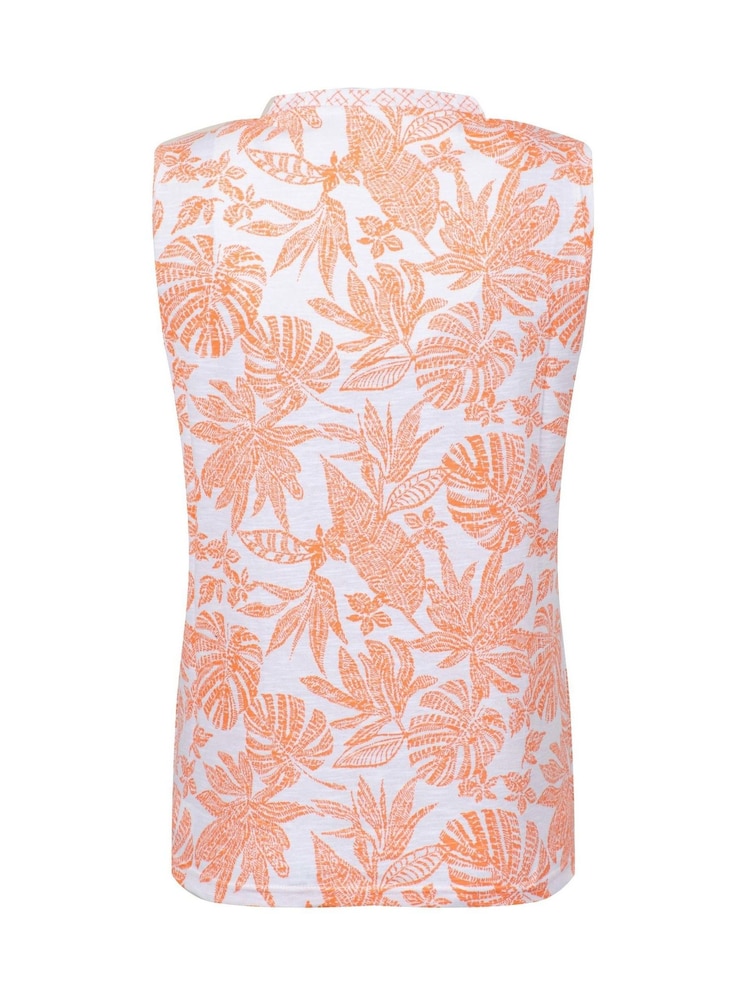 Weird Fish Orange Nonno Printed Jersey Vest - Image 7 of 7 Weird Fish Orange Nonno Printed Jersey Vest - Image 7 of 7