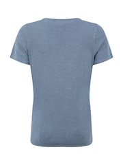 أزرق - Weird Fish Hailey V-Neck T-Shirt - Image 6 of 6