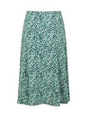 ירוק טורקיז - Weird Fish Romaro Printed Jersey Midi Skirt - תמונה 6 מתוך 6
