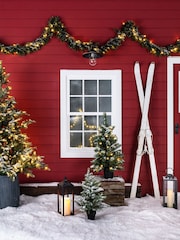 Lights4fun Black Large Slate Grey Garden Lantern - Image 6 of 6