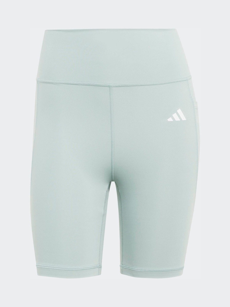 adidas Green Optime Essentials Stash Pocket Shorts - Image 1 of 8 adidas Green Optime Essentials Stash Pocket Shorts - Image 1 of 8