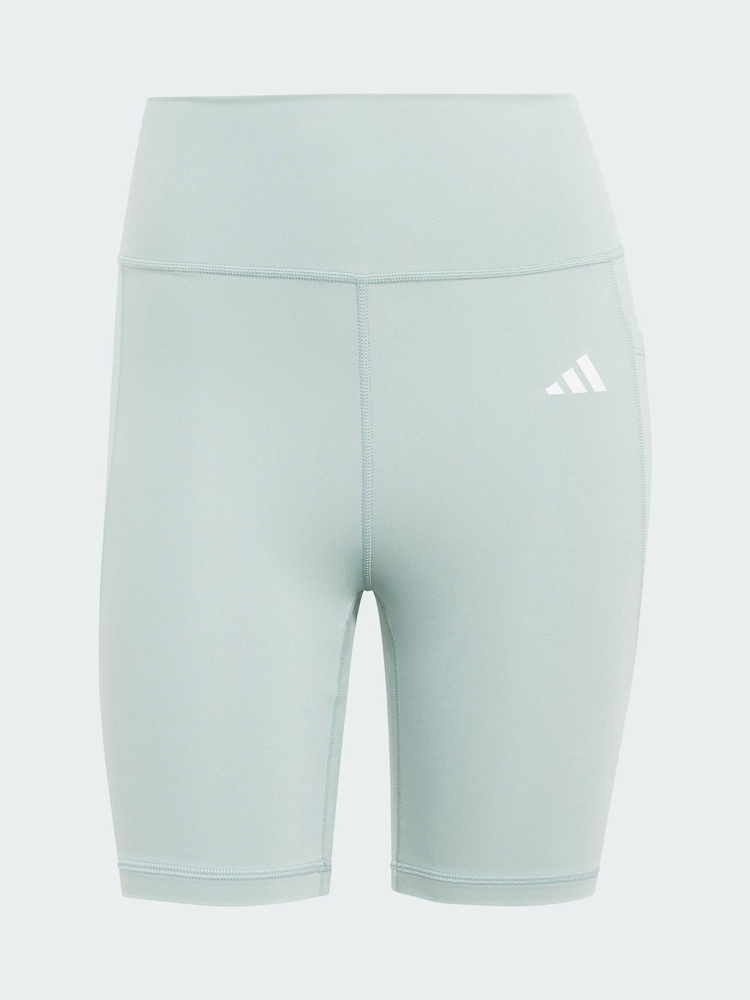 adidas Green Optime Essentials Stash Pocket Shorts - Image 2 of 8 adidas Green Optime Essentials Stash Pocket Shorts - Image 2 of 8