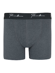 Threadbare Black Hipster Fit Script Boxer Shorts 3 Pack - Image 4 of 5