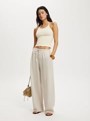 Cotton On Natural Haven Wide Leg Trousers - Image 1 of 5
