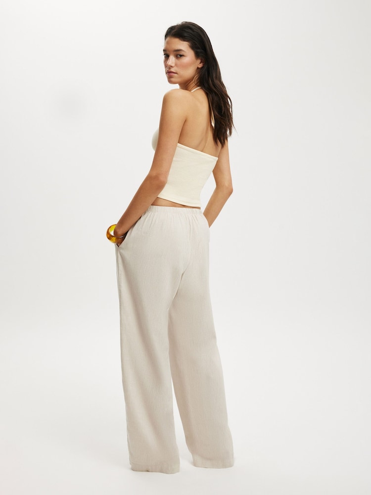 Cotton On Natural Haven Wide Leg Trousers - Image 2 of 5 Cotton On Natural Haven Wide Leg Trousers - Image 2 of 5