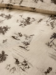 Rockett St George Pink Palm Party Cotton Muslin Duvet Cover and Pillowcase Set - Image 3 of 6