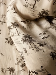 Rockett St George Pink Palm Party Cotton Muslin Duvet Cover and Pillowcase Set - Image 6 of 6