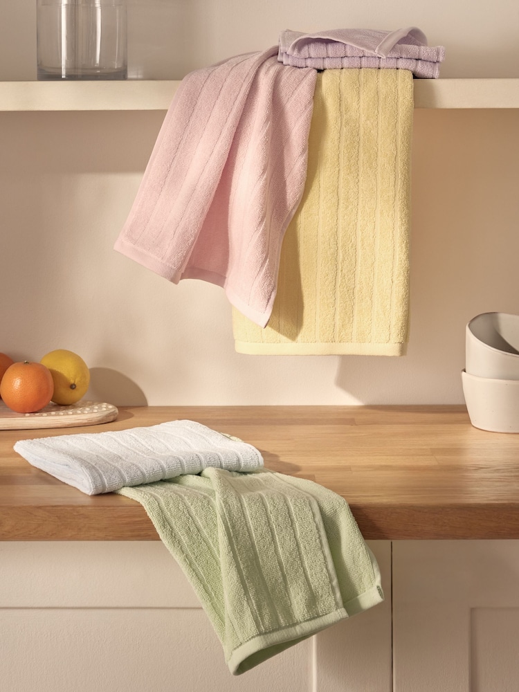 Multi Terry Set of 5 Tea Towels - Image 1 of 4 Multi Terry Set of 5 Tea Towels - Image 1 of 4