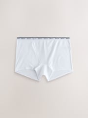 Blue Boyshort Cotton Logo Knickers 4 Pack - Image 2 of 7