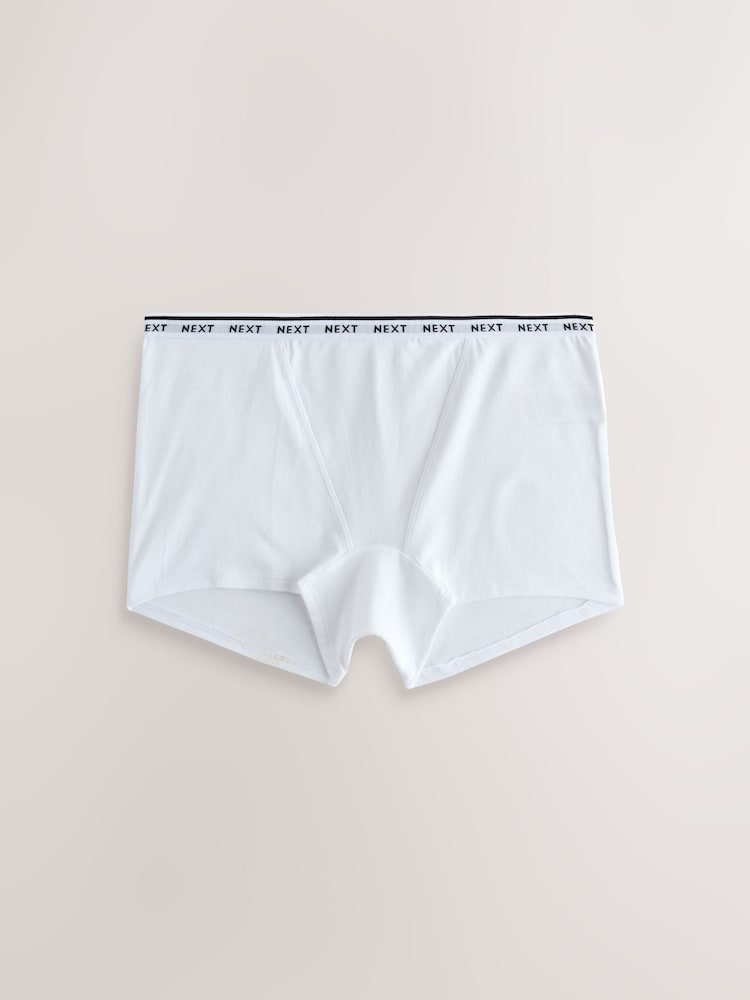 Blue Boyshort Cotton Logo Knickers 4 Pack - Image 2 of 7