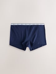 Blue Boyshort Cotton Logo Knickers 4 Pack - Image 9 of 11