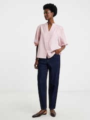 JD Williams Check Collarless Button Through Blouse - Bild 2 von 4