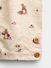 JoJo Maman Bébé Sage Green Floral Peter Rabbit™ Flopsy Sweatshirt & Legging Set - Image 10 of 10