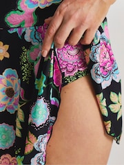 Figleaves Black Floral Underwired Bandeau Swimdress - Image 4 of 4