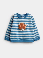 Jojo Maman Bébé Orange Highland Cow Sweatshirt & Trouser Set - Image 5 of 7