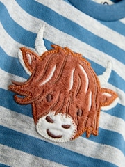 Jojo Maman Bébé Orange Highland Cow Sweatshirt & Trouser Set - Image 7 of 7
