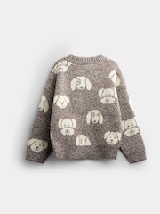 Jojo Maman Bébé Brown Dog Graphic Knit Jumper - Image 3 of 5