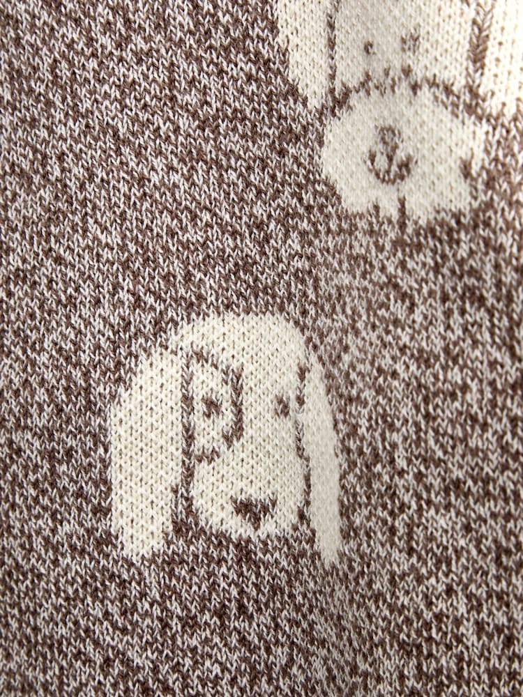 Jojo Maman Bébé Brown Dog Graphic Knit Jumper - Image 5 of 5 Jojo Maman Bébé Brown Dog Graphic Knit Jumper - Image 5 of 5