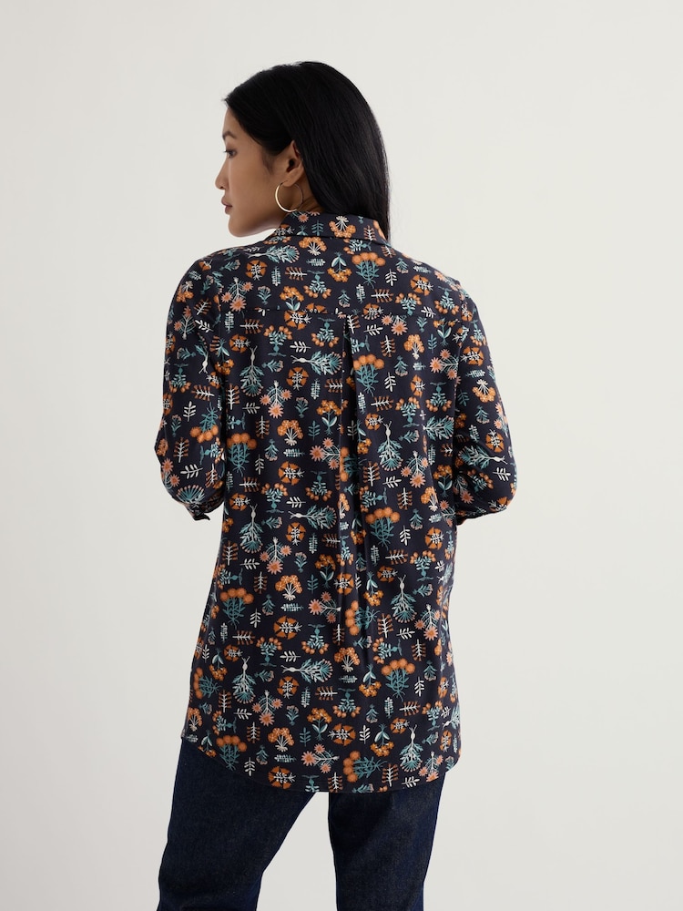 Seasalt Cornwall Blue Dove Plant Tunic - Image 2 of 5