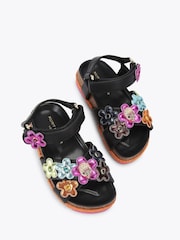 Kurt Geiger London Black Junior Mini Kensington Espadrill Sandals - Image 2 of 4