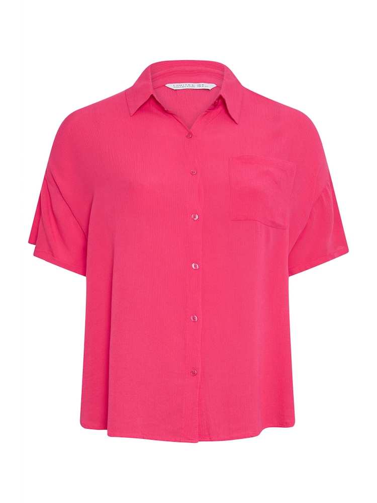 Yours Curve Pink LIMITED COLLECTION Zebra Print Crinkle Shirt - Image 6 of 6
