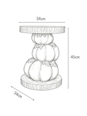 Light Natural Pumpkin Resin Side Table - Image 3 of 5