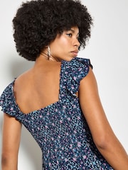 Apricot Blue Folk Floral Metallic Midi Dress - Image 5 of 5