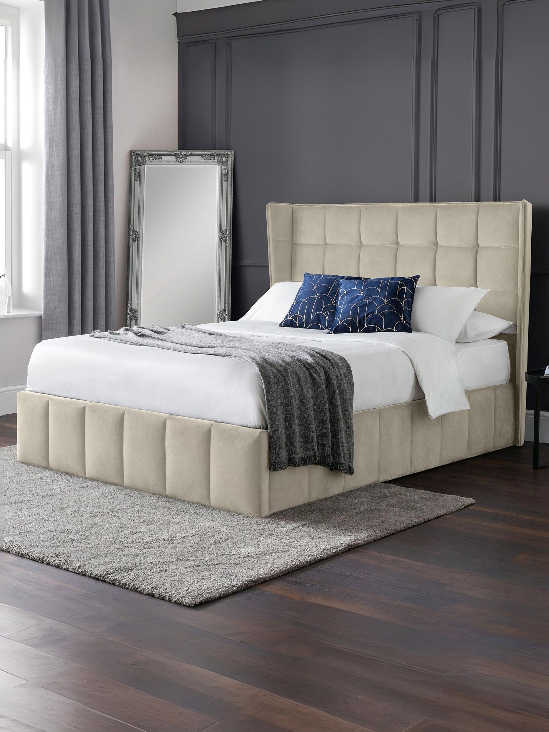 Julian Bowen Unisex Cream Gatsby Storage Ottoman Bed