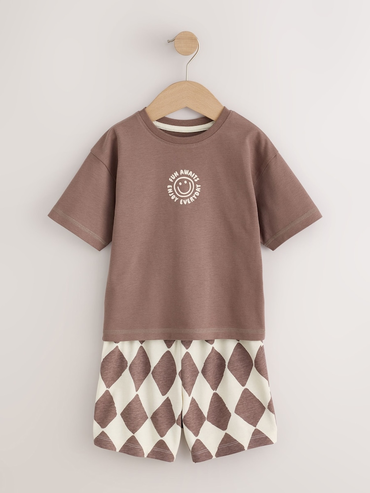 Khaki/Grey/Maroon Shorts Pyjamas 3 Pack (9mths-12yrs) - Image 2 of 9 Khaki/Grey/Maroon Shorts Pyjamas 3 Pack (9mths-12yrs) - Image 2 of 9