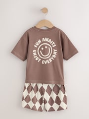 Khaki/Grey/Maroon Shorts Pyjamas 3 Pack (9mths-12yrs) - Image 5 of 9