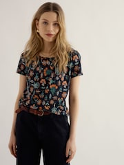 Seasalt Cornwall Blue Appletree T-Shirt - Image 1 of 5