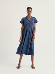 Seasalt Cornwall Blue Fowen Shirt Dress - Image 1 of 5