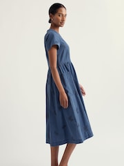 Seasalt Cornwall Blue Fowen Shirt Dress - Image 2 of 5