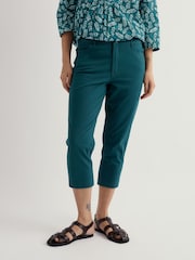 Grün - Seasalt Cornwall Albert Quay Crop Trousers - Bild 1 von 5
