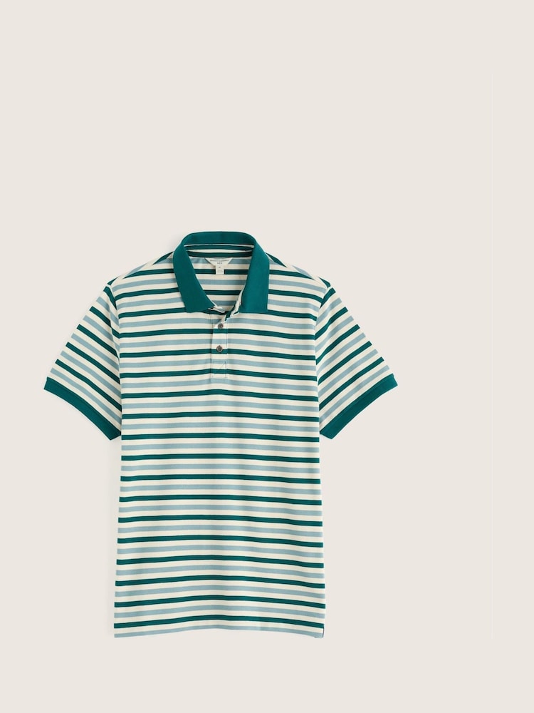 Seasalt Cornwall Blue Balefire Stripe Polo Shirt - Image 4 of 4 Seasalt Cornwall Blue Balefire Stripe Polo Shirt - Image 4 of 4