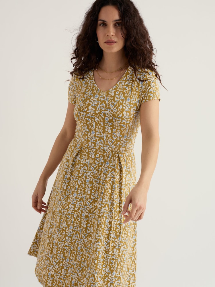 Seasalt Cornwall Yellow Pier View Dress - Image 2 of 5 Seasalt Cornwall Yellow Pier View Dress - Image 2 of 5