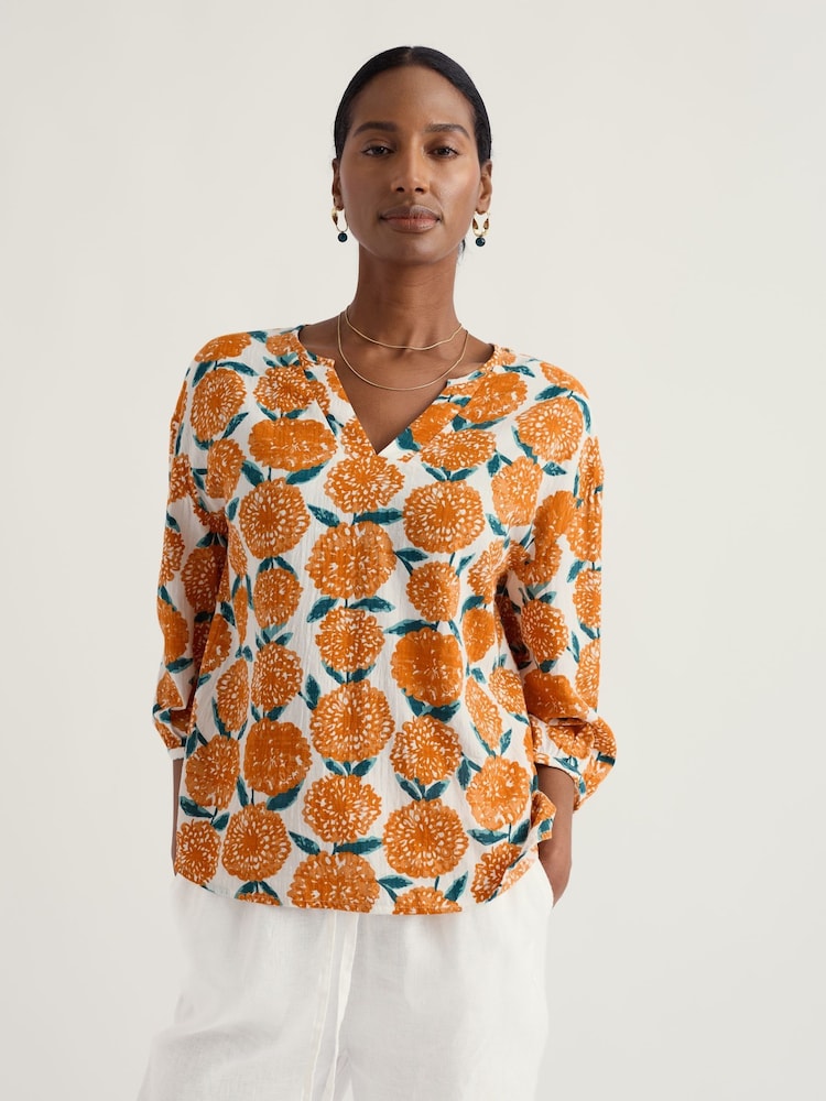 Seasalt Cornwall Yellow Streamlet Top - Image 1 of 5