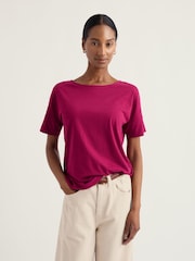 Seasalt Cornwall Pink Bryher View T-Shirt - Image 1 of 5