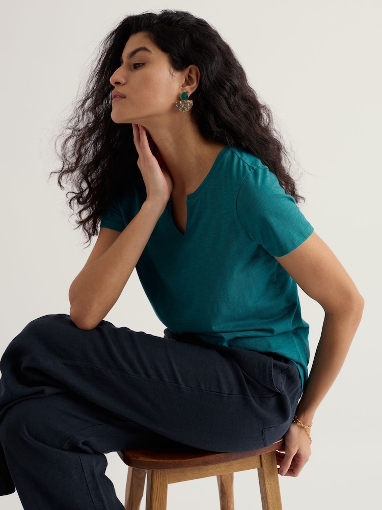 أخضر - Seasalt Cornwall Kellow T-Shirt - Image 2 of 5